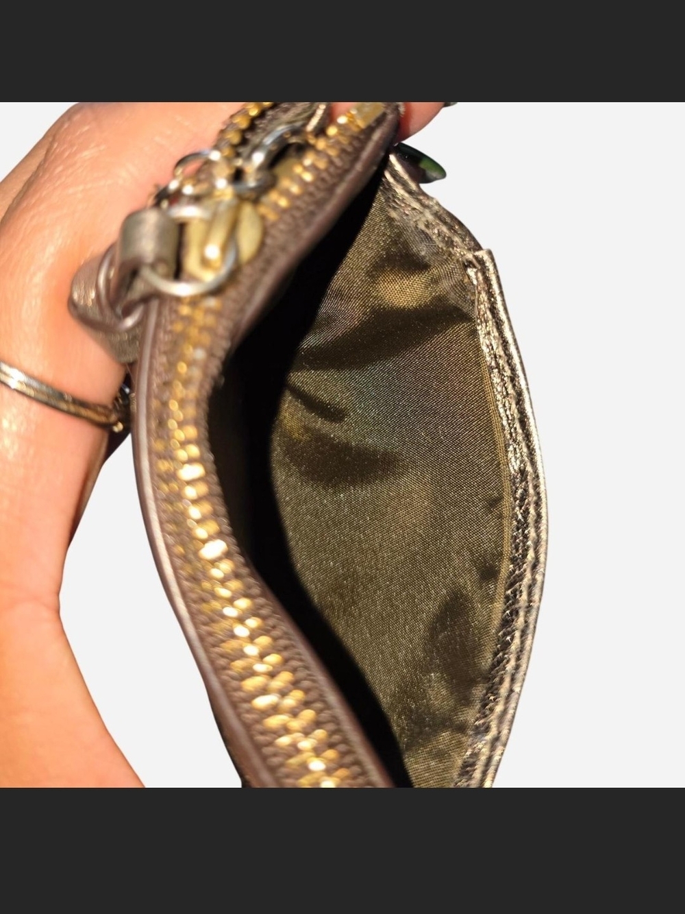 COACH Metallic Mini Skinny Card Case - Picture 3 of 5